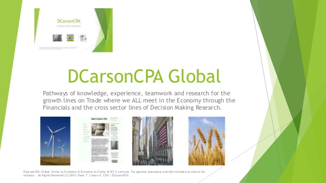 DCarsonCPA Global On Tax Services + Policy for Entities + Individuals / Familie