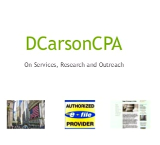 DCarsonCPA on Tax Services, Accounting, Financials, Advisory www.dcarsoncpa.com