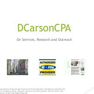 DCarsonCPA and Related lines DCarsonCPANET, MFC One, GRLSTEM, Advisory + more